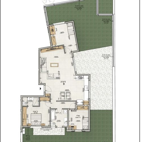 דירת גן קטנה - 4 חדרים